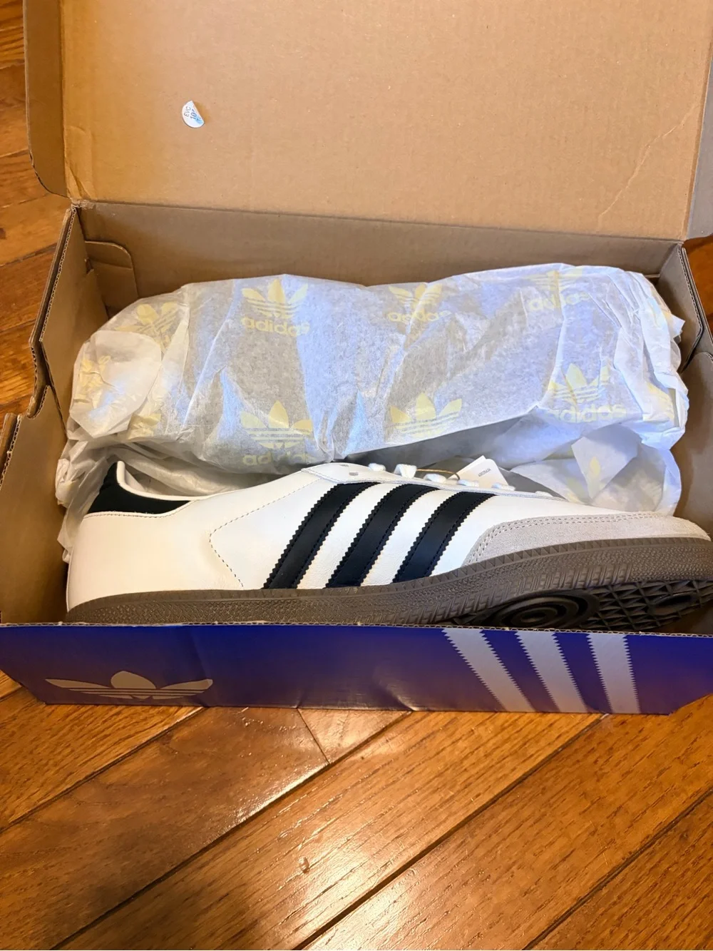 adidas Men’s White, Black & Gray Samba Retro Trainer Sneakers